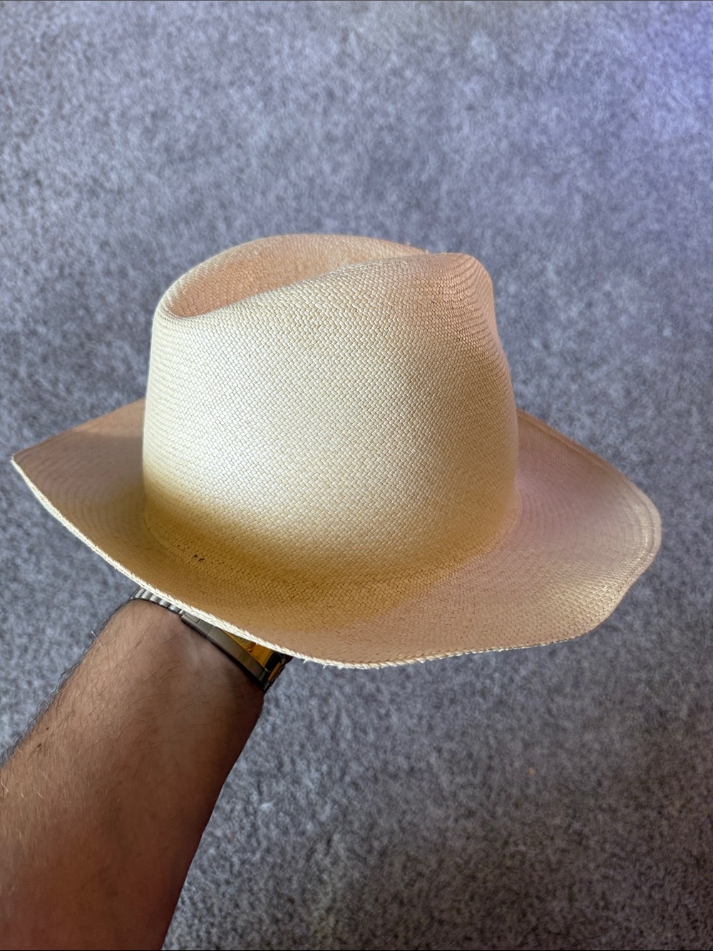 Montecristi 60-Hand Woven in Ecuador-Panama Hat-Cream - Picture 3 of 15